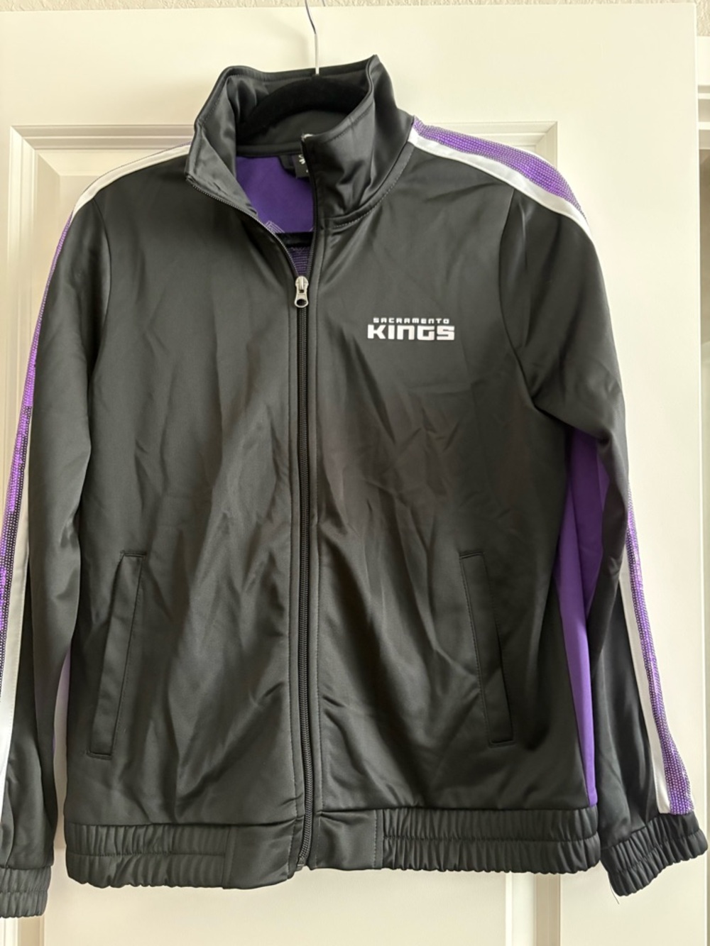 Sacramento Kings Black & Purple Full-Zip Jacket